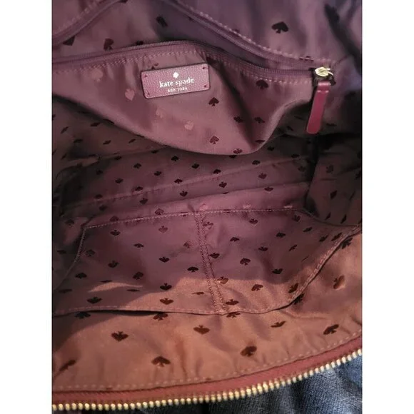 Kate Spade Red Polka Dot Tote Bag. - Picture 8 of 12